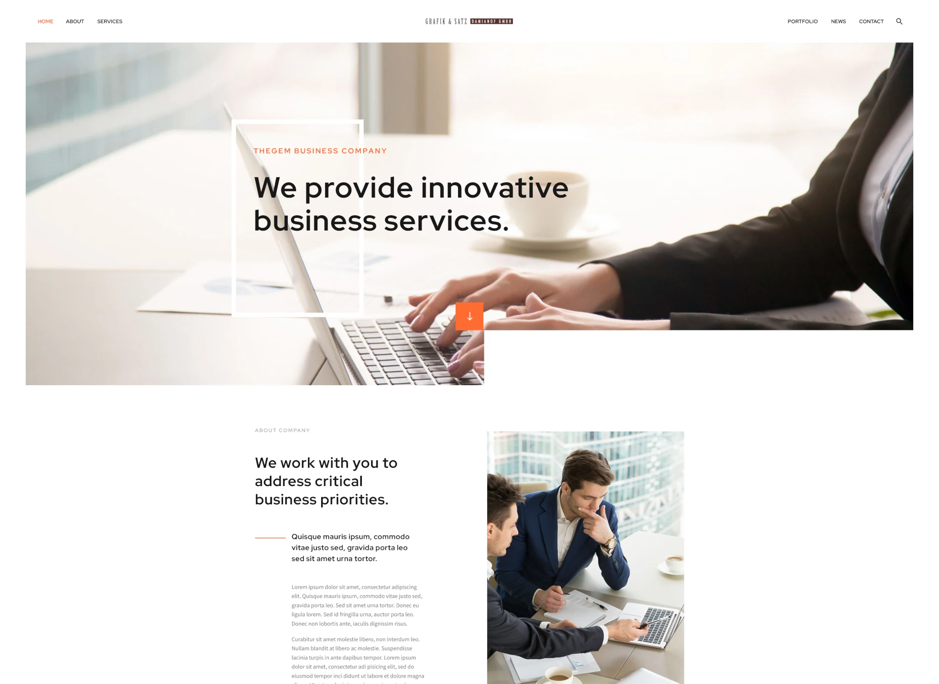 DEMO 40 – Grafik und Satz Damianof GmbH – Business _ Consulting